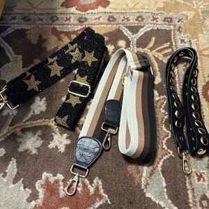 Stylish Bag Straps Set with Star and Stripe Designs